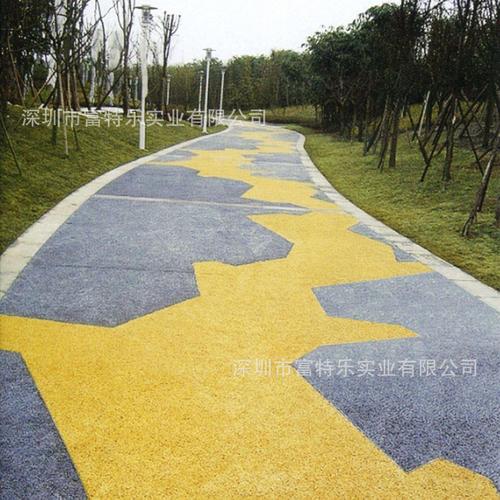 海绵城市c25彩色混凝土露骨透水道路 社区公园胶粘石路面施工材料